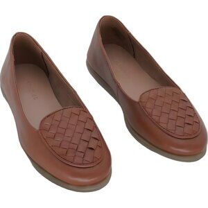 Aerosoles Brielle Woven Vamp Tan Slip-On Flats Women's US 5M